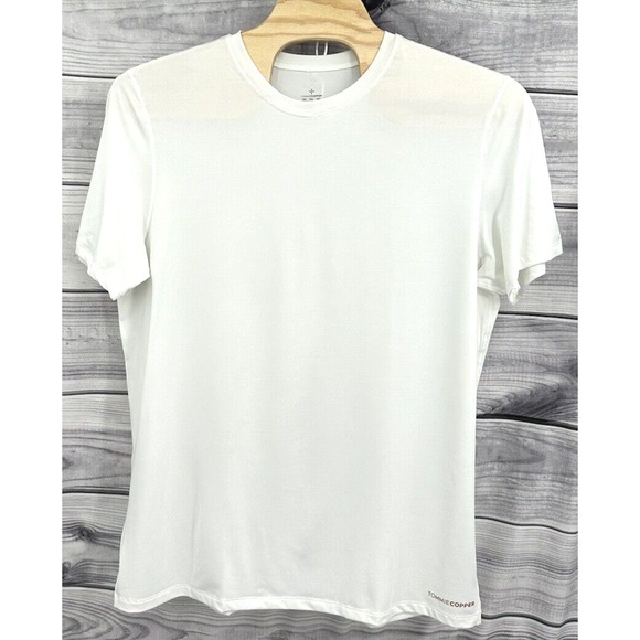 TOMMIE‎ COPPER SHORT SLEEVE CREWNECK COMPRESSION SHIRT Men's Size 5XL WHITE - Picture 1 of 7